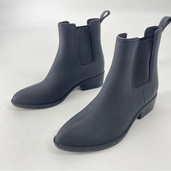 Jeffrey Campbell stormy Matt black rubber rain boot 8 - Picture 1 of 7
